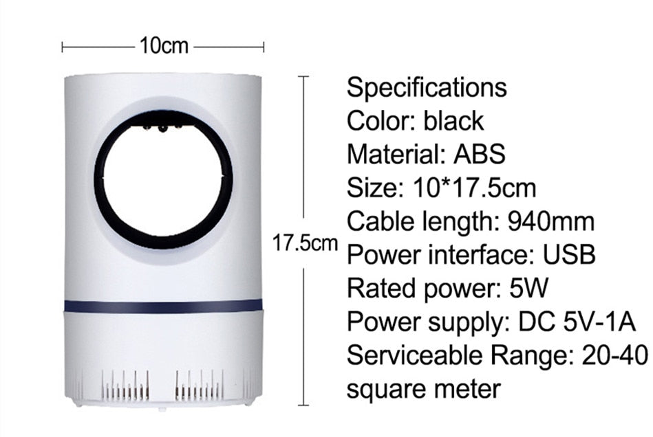 Electric USB Mosquito Killer Lamp Bug Zapper Muggen Insect Killer Anti Mosquito Trap Fly UV Repellent Lamp Outdoor Dropshipping