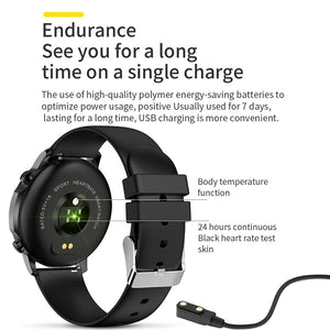 LIGE ladies smart watch ladies full touch fitness tracker Heart Rate Monitor IP67 waterproof Blood oxygen smart man Smartwatch
