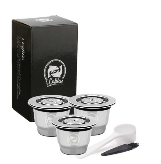 iCafilas For Nespresso Reutilisable Refillable Capsule Crema Espresso Reusable New Refillable For Nespresso