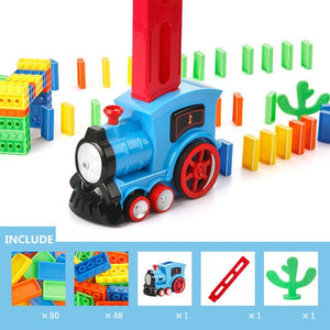 2020 Dominos Car Electric Model Juguetes Vehicle Educational Home Toys Blocks Train Domino Game for Children Boy Girl