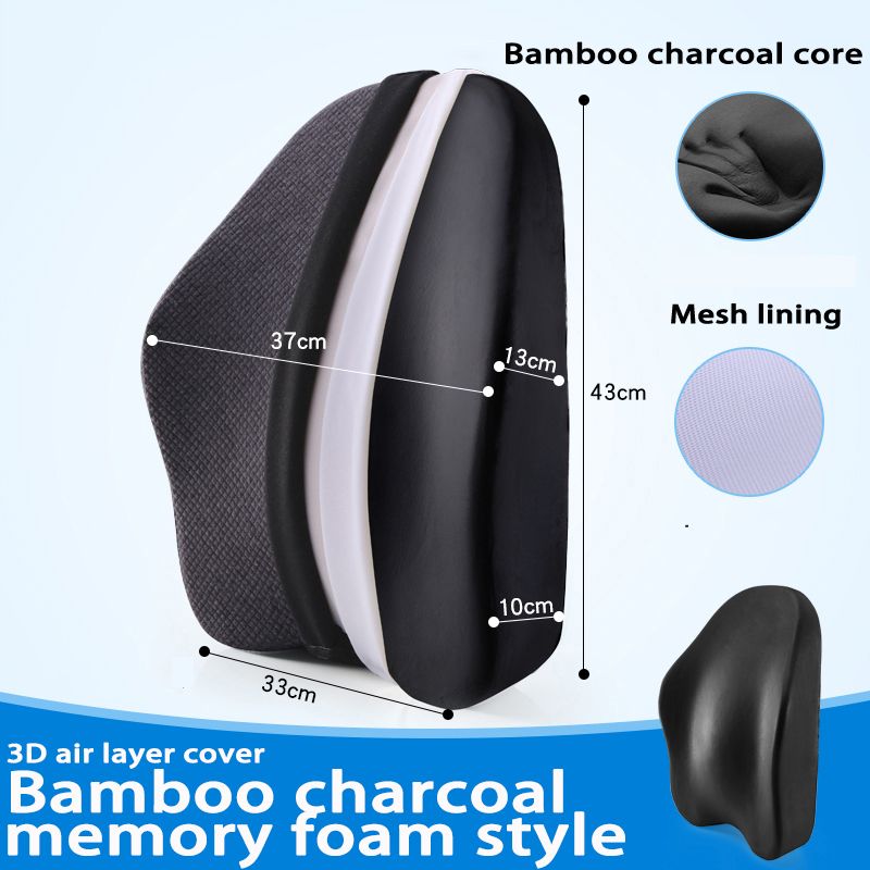 Memory Foam Seat Cushion Orthopedic Pillow Coccyx Office Chair Cushion Support Waist Back Cushion Car Seat Hip massage Pad Sets
