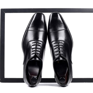 Men's Dress Shoes Square Toe Gentlemen Leather Shoes Trendy Business Style Slip On Fashion Men Shoes 2020 new