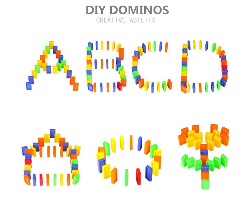 2020 Dominos Car Electric Model Juguetes Vehicle Educational Home Toys Blocks Train Domino Game for Children Boy Girl