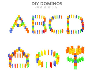 2020 Dominos Car Electric Model Juguetes Vehicle Educational Home Toys Blocks Train Domino Game for Children Boy Girl