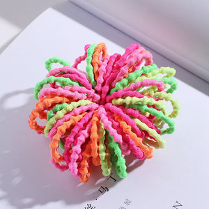 100PCS/Set Girls Candy Colors Nylon Elastic Hair Bands Children Rubber Band Headband Scrunchie Fashion Hair Accessories