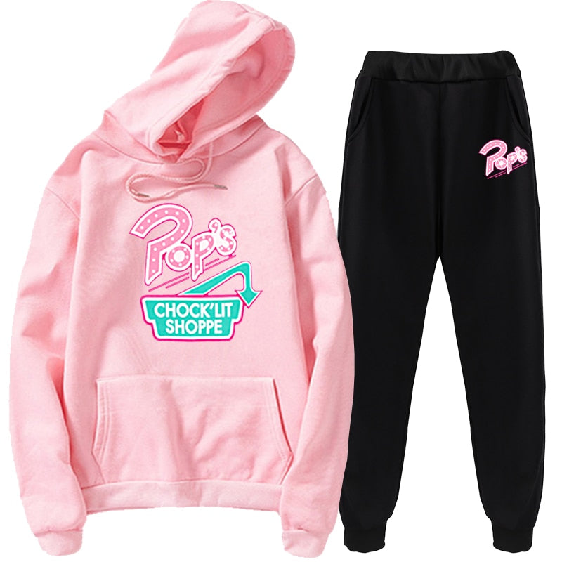 Riverdale Pops Chock'lit Shop Sports suit 2 pieces set Hoodie General Clothing sets Street commuting Casual clothes hoodies Pan