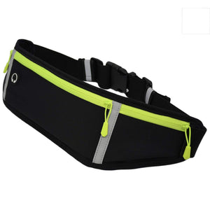 Reflective Unisex Running Belt Bag Sport Waist Band Bag Pack Travel Jogging Waist Pack Gym Fitness Bag for 6.5 Inch Phone Holder