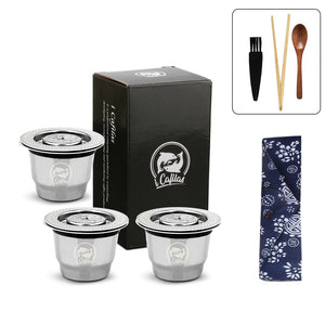iCafilas For Nespresso Reutilisable Refillable Capsule Crema Espresso Reusable New Refillable For Nespresso