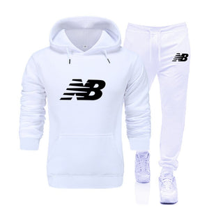 New Men Hoodies Suit Tracksuit Sweatshirt Suit Fleece Hoodie+Sweat pants Jogging