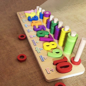 Montessori jouets éducatifs en bois pour enfants conseil maths pêche compter numéros forme numérique Match éducation précoce enfant cadeau jouet