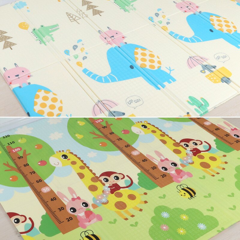 Hipac 200*180cm Baby Play Mat Xpe Foldable With Bag Educational Children's Carpet Kids Rug Activitys Games Toys for Fence Track