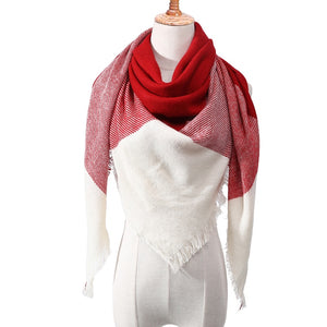 Designer 2020 knitted spring winter women scarf plaid warm cashmere scarves shawls luxury brand neck bandana pashmina lady wrap