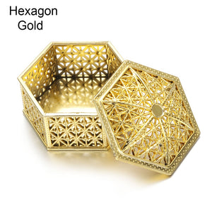 Plastic Hollow Gold Foil Cake Candy Box Wedding