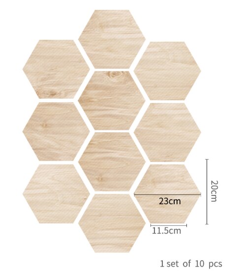 Funlife Wood Grain Self Adhesive Floor Tile Sticker Waterproof,Non-Slip PVC Vinyl Flooring Film For Bathroom Toliet Shower Decor