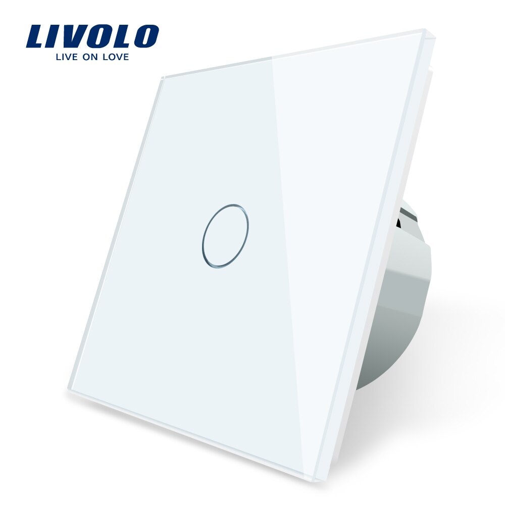 LIVOLO - Interrupteur tactile commutateur de lumière avec affichage LED, 1 Gang, 1 voie