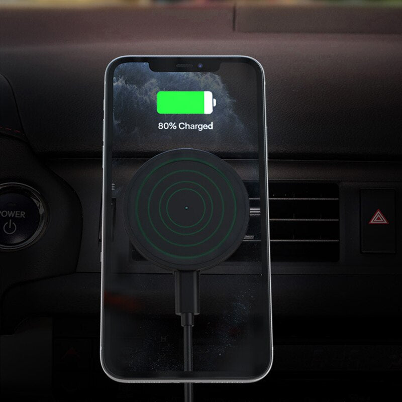 15W Magsafe Wireless Charger Magnetic Phone Car Holder Airvent Magnet Adsorbable Car Mount For iphone 12 12Pro 12ProMax 12mini
