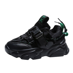 Times New Roman Women's Sneakers 2020 Autumn Fashion Buckle Platform Sneaker Walking Shoes Woman Casual Shoes Plus Size 41 42