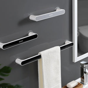 Self-adhesive Towel Holder Rack Wall Mounted Towel Hanger Bathroom Towel Bar Shelf Roll Holder Hanging Hook Bathroom Organizer