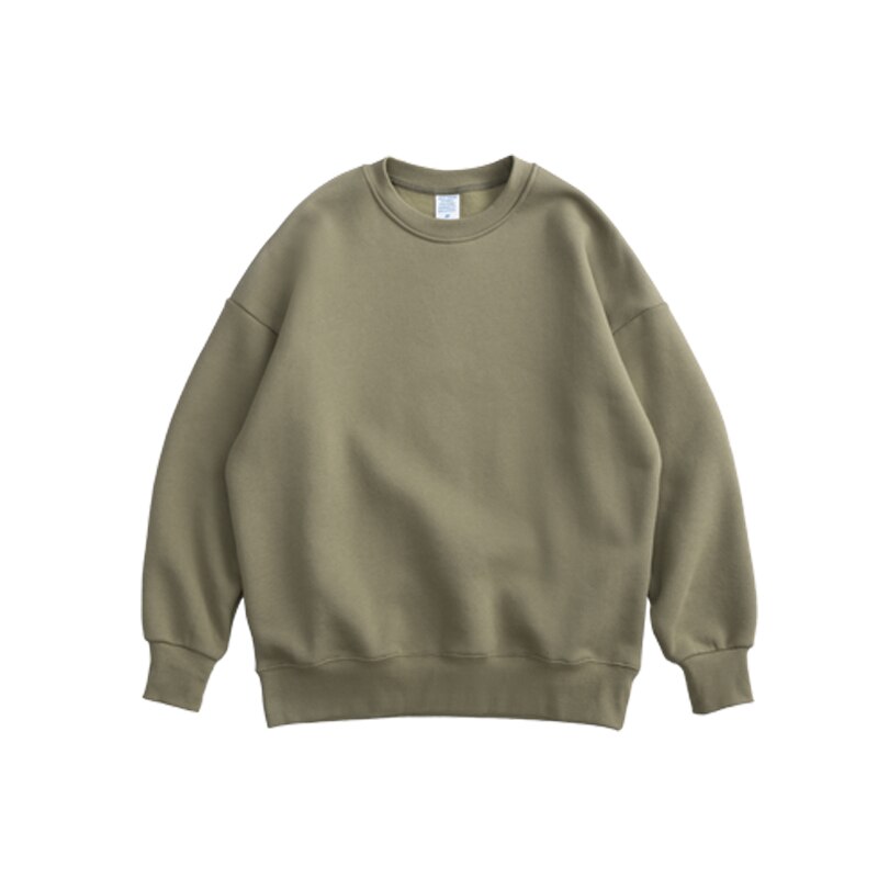 INFLATION 2020 Winter Men Thick Fleece Sweatshirt Unsex Hip Hop Multi-color Sweatshirt Men Solid Basic Winter Sweatshirts 166W17