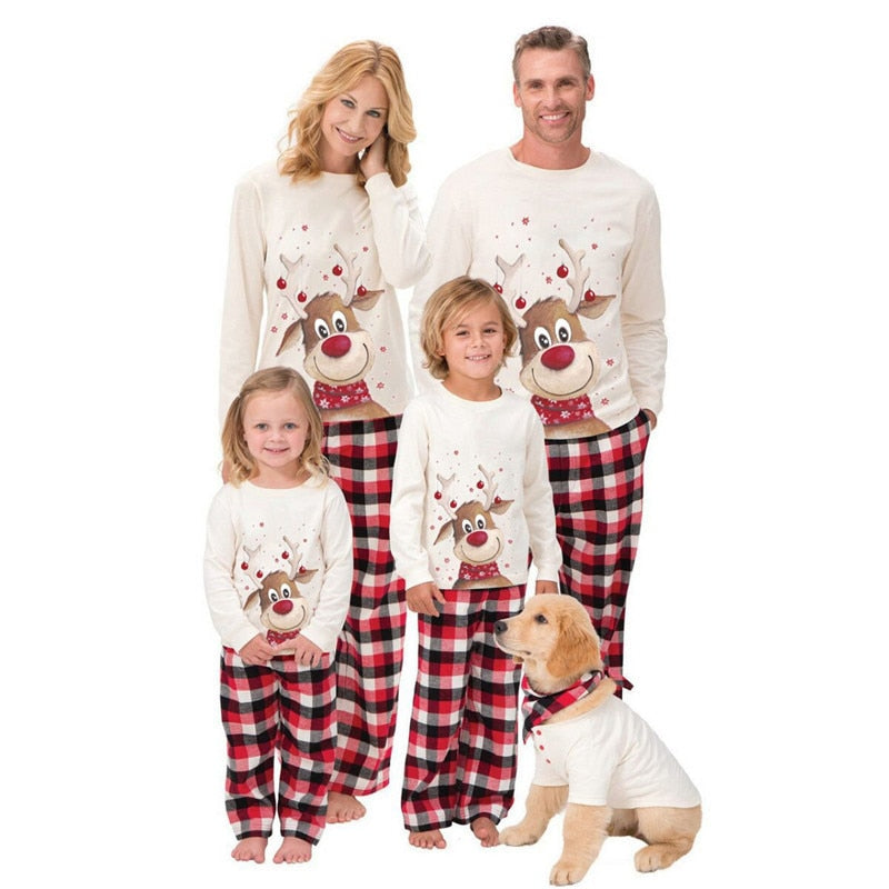 Christmas Family Matching Pajamas Set Deer Adult Kid