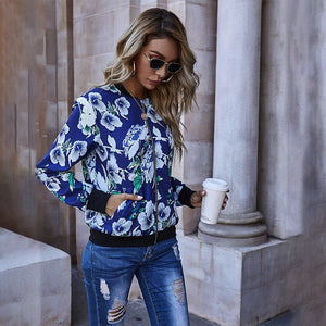 Women Jacket New Elegant Casual Fashion Printed Long Sleeve Cardigan Middle-aged Mother Outwear Top 2020 Autumn XL Coat Female