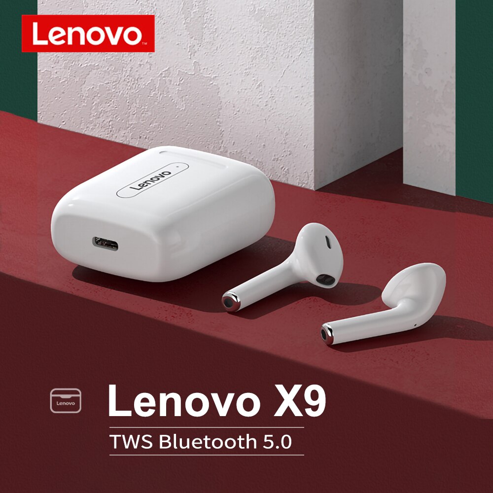 Lenovo X9 TWS true Wireless Bluetooth 5.0 Earphone Touch Control Earphones Stereo HD talking 300mAh battery HE 05