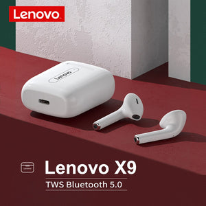 Lenovo X9 TWS true Wireless Bluetooth 5.0 Earphone Touch Control Earphones Stereo HD talking 300mAh battery HE 05
