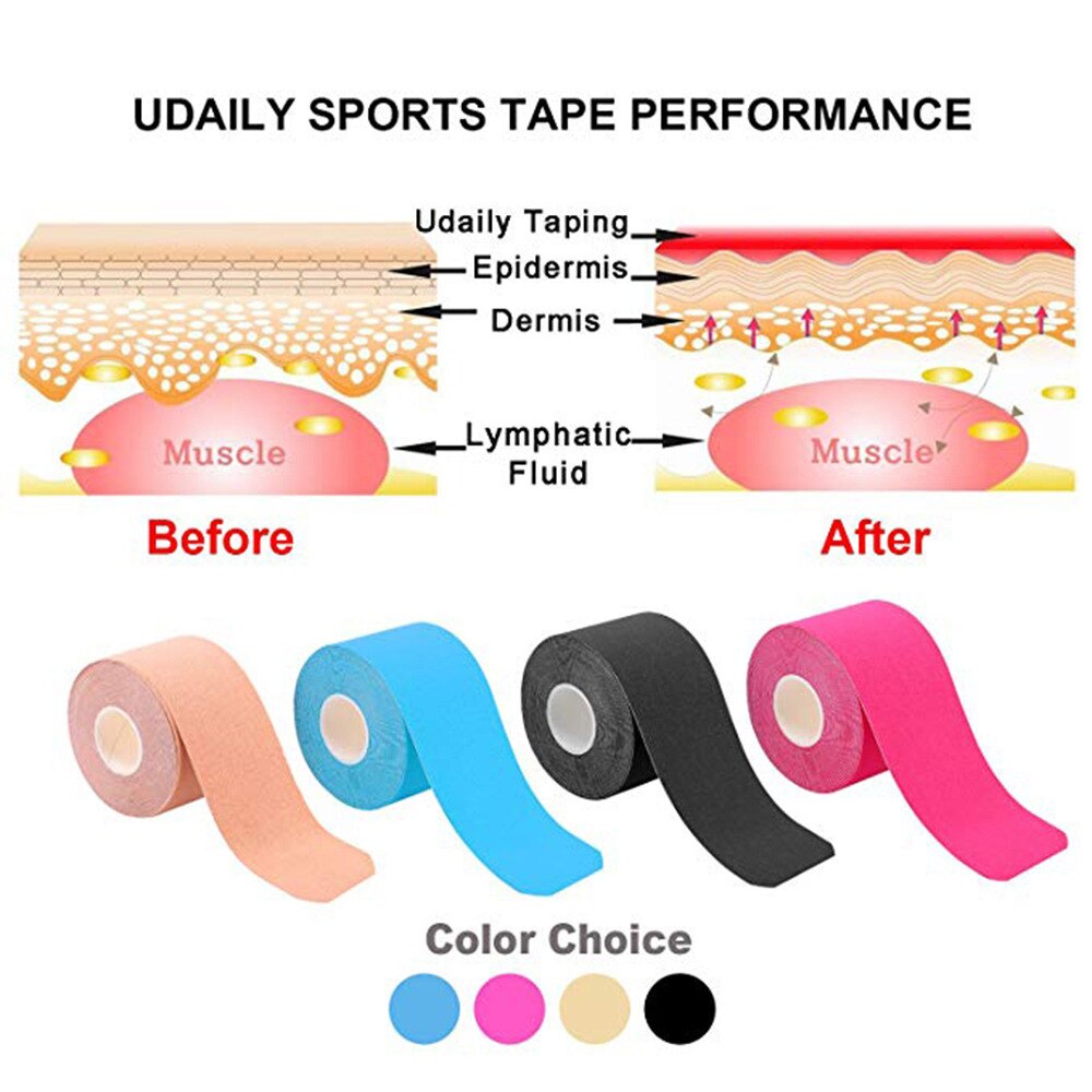 kinesiology tape kinesio tape grip tape Athletic Recovery Elastic Kneepad Muscle Pain Relief Knee Pads Support Bandage Fitness