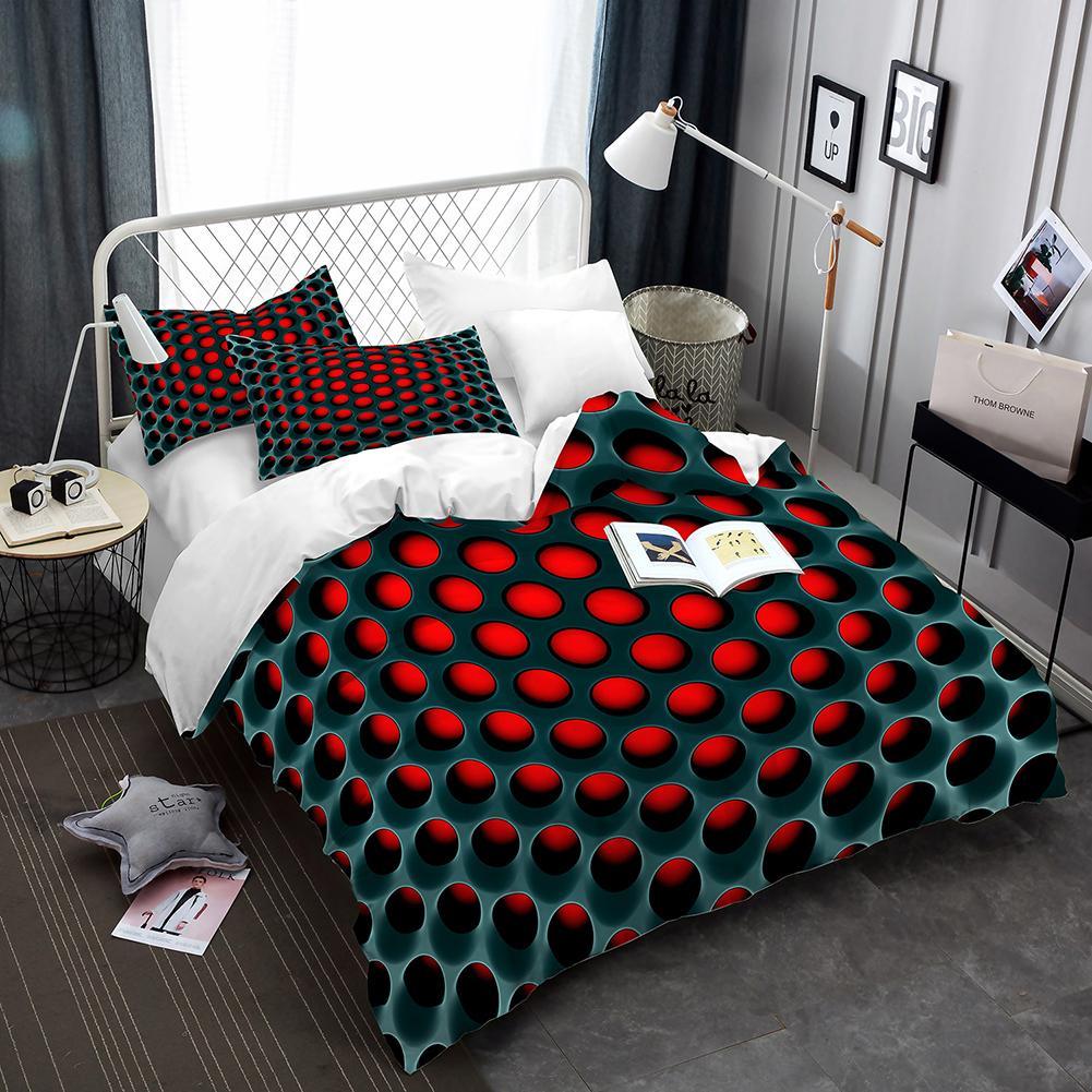 Duvet Cover With Optional Pillowcase Set 3D Novelty Big Hole Patterned Duvet Cover For Single Twin Full Queen King Size