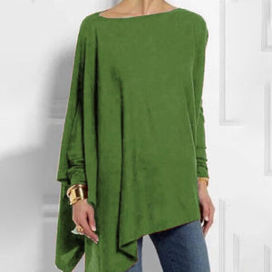 Jocoo Jolee Women Causal Long Sleeve Cotton Blouse Spring Loose Irregular Shirt Female Solid Sweatshirt Female Tops Pullover