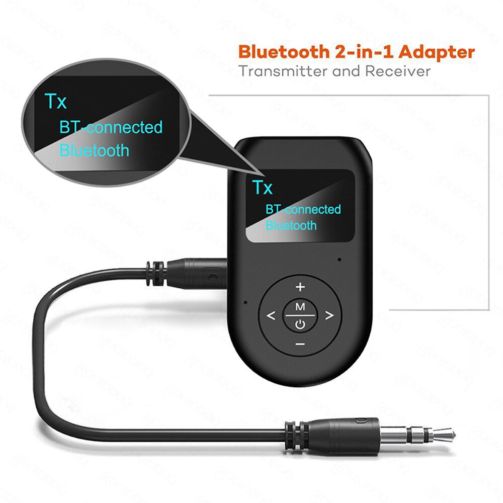 Bluetooth 5.0 Audio récepteur émetteur EDR AUX 3.5MM 3.5 Jack USB musique stéréo sans fil adaptateurs Dongle pour voiture TV PC haut-parleur
