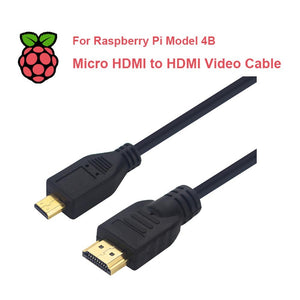 Raspberry Pi 4B Micro HDMI to HDMI Video Cable Support 4K HDMI Adapter Cord for Tablet HDTV Android Phone Raspberry Pi 4B 1.0M