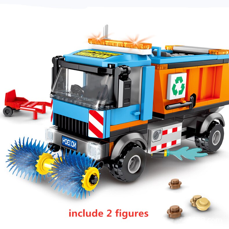 New Medical Ambulance Bricks City Fire Control Series Garbage Truck Building Blocks Model Compatible Educational Toys For Child