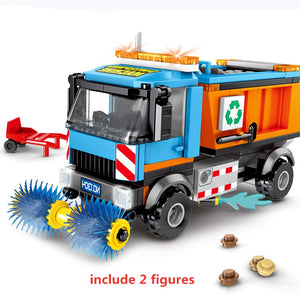 New Medical Ambulance Bricks City Fire Control Series Garbage Truck Building Blocks Model Compatible Educational Toys For Child