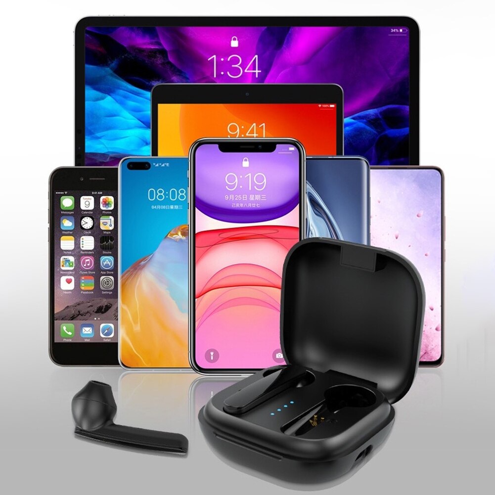 T6 TWS Bluetooth Earphones Wireless Headphon 300mAh Charging Box Sports Waterproof Digital display Earbuds Headsets With Mic