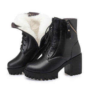 AIYUQI Women bare boots 2020 new genuine leather women boots natural wool warm women winter naked boots winter women shoe