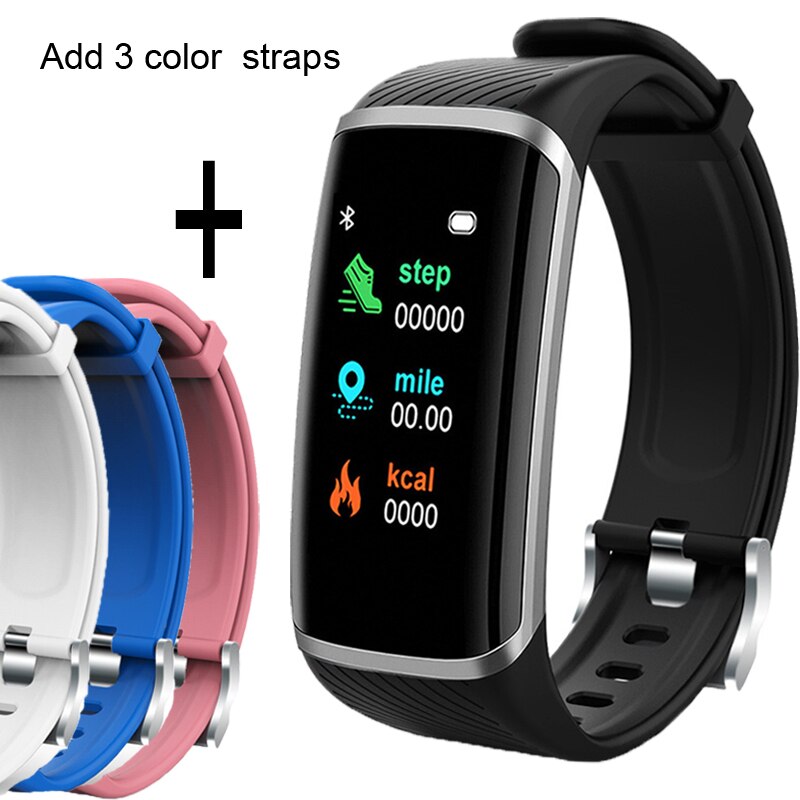 Smart Fitness Bracelet Heart Rate Blood Pressure Fitness Tracker Customize Wallpaper Smart Band Watch Men Women For Android IOS