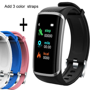 Smart Fitness Bracelet Heart Rate Blood Pressure Fitness Tracker Customize Wallpaper Smart Band Watch Men Women For Android IOS