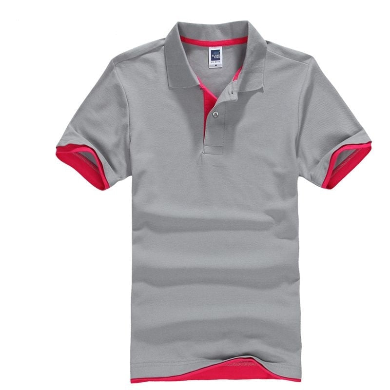 Summer Classic Polo Shirt Men Cotton Solid Short Sleeve Tee Shirt Breathable Camisa Masculina Polo Hombre Jerseys Golftennis 3XL
