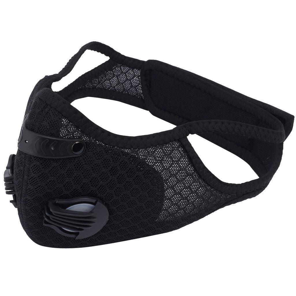 Anrancee Face Mask With Filter Breathing Valve Activated Carbon PM 2.5 Anti Pollution Bicycle Cycling Protection Bike Dust Mask