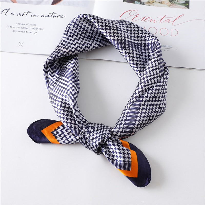 Women Square Silk Scarf Chiffon Satin Lady Hair Neck Foulard  Scarves Shawl Wrap Female Bandana Head Kerchief Hijab Headband