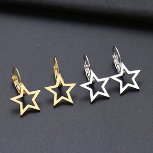 Fashion Earring World Map/Pineapple/Love Heart/Star Small Geometric Gift For Women Party Alentine's Day Stainless Steel Jewelry