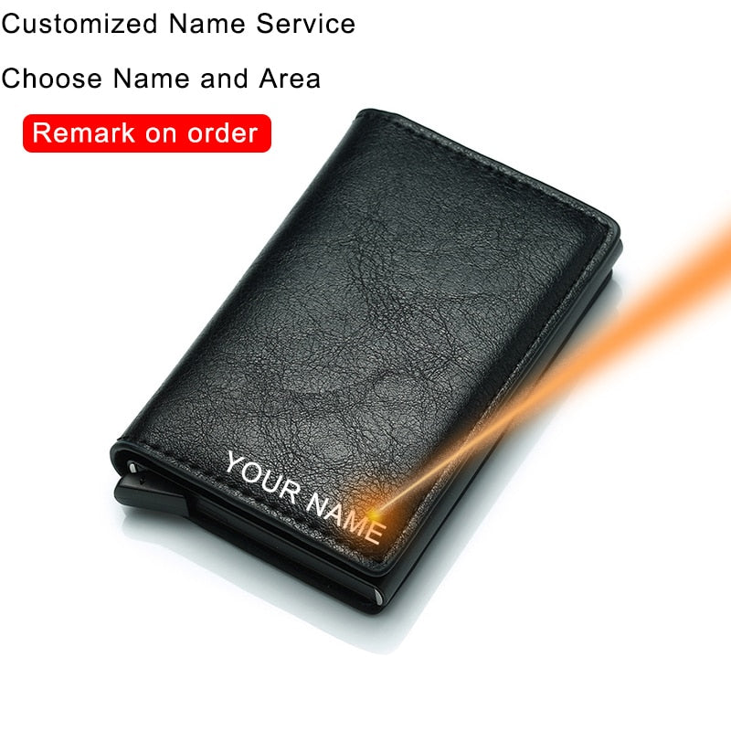 DIENQI Carbon Fiber Card Holder Wallets Men Brand Rfid Black Magic Trifold Leather Slim Mini Wallet Small Money Bag Male Purses