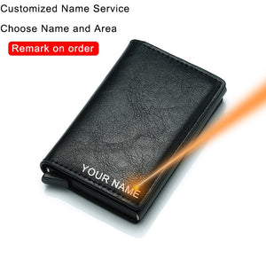 DIENQI Carbon Fiber Card Holder Wallets Men Brand Rfid Black Magic Trifold Leather Slim Mini Wallet Small Money Bag Male Purses