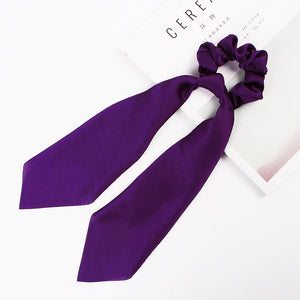 Floral Satin Scrunchies Women Elastic Hair Bands Ties Scarf Woman Scrunchy Hairbands Turban Head Wrap Hair Accessories Headwear