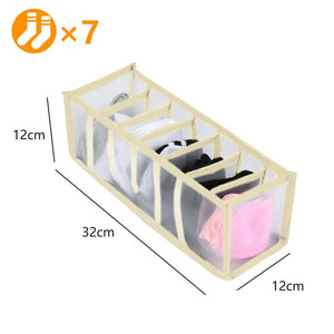 Clothes Organizer Jeans Storage Box Organizer Box Wardrobe Clothes Storage Box with Compartments Socks Underwears Bras Storage