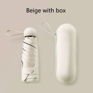 2023 Mini Capsule Umbrella Light Sunny Rainy Umbrella Women Anti-UV Sunshade Umbrella Pocket Sunscreen Umbrella Portable