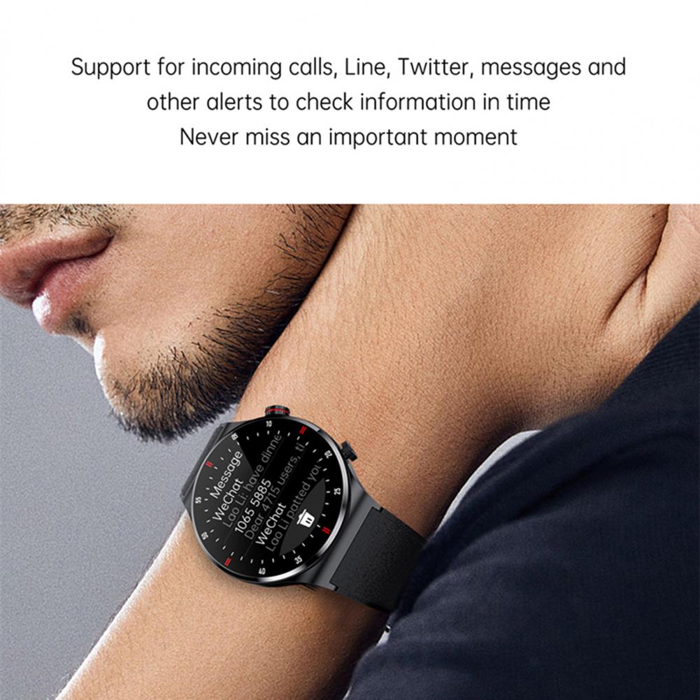 HW20 Creative Electronic Watch IP67 Waterproof Touch Control Round Digital Wristwatch Sedentary-Reminder