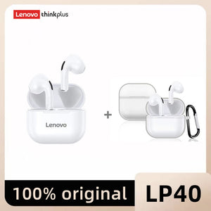 Original Lenovo lp40 Bluetooth Earphone 5.0 Immersive Sound HIFI TWS With Microphone Touch Control For Long Standby Time Motion