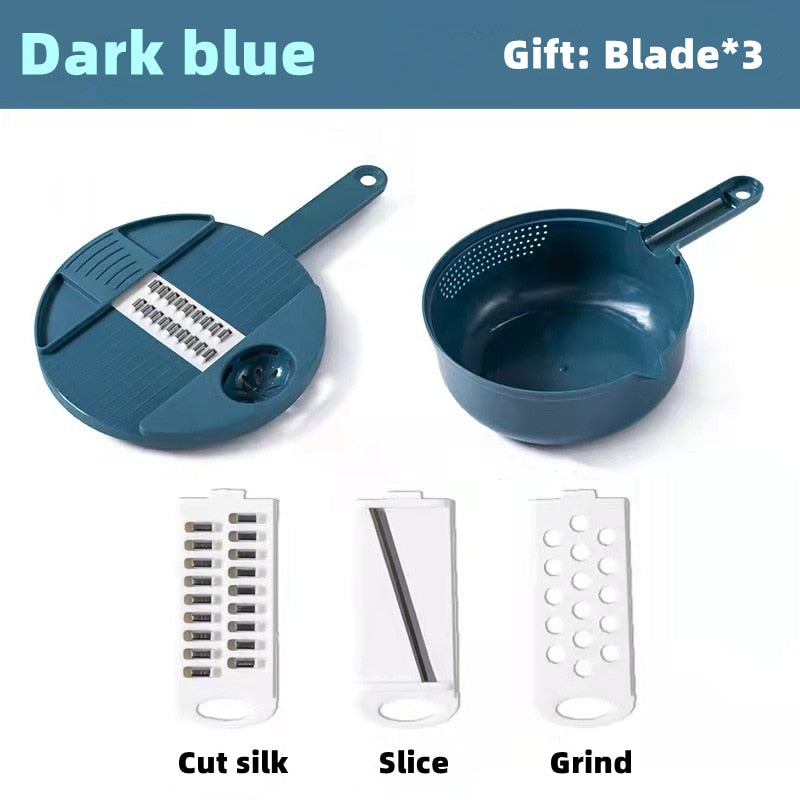 12 In 1 Multi-Function Vegetable Chopper Carrots Potatoes Manually Cut Shred Slicer Radish Grater Kitchen Tools Vegetable Cutter